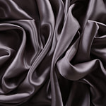 Tessuto Crepe Satin Argento per Abbigliamento