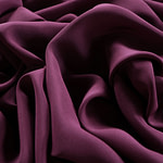 Aubergine purple crêpe de chine fabric | new tess