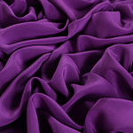 Cardinal Purple Silk Crêpe de Chine Apparel Fabric