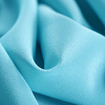 Tissu Couture Crêpe de Chine Bleu vague en Soie