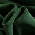 Spruce green crêpe de chine silk fabric | new tess