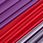 Purple wool crepe fabric, red and lilac silk duchesse fabric | new tess