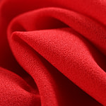 Red scarlet organic wool crêpe fabric | new tess