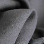 Steel gray wool crêpe fabric | new tess