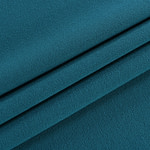 Peacock blue wool crêpe fabric | new tess