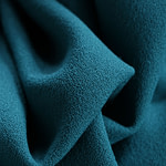 Peacock blue wool crêpe fabric | new tess