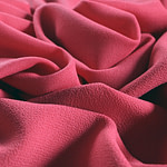 Geranium Pink Wool Wool Double Crêpe Apparel Fabric
