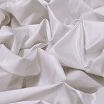 Lily white double shantung fabric in silk and cotton blend | new tess