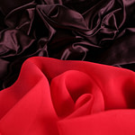 Fire red georgette fabric | new tess