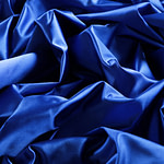 Royal blue pure silk duchesse fabric | new tess