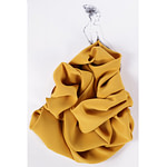 Mustard yellow heavy polyester microfibre fabric | new tess