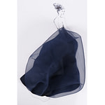 Tessuto Organza Primula Marine per Abbigliamento