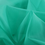 Emerald green pure silk organza fabric | new tess