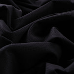 Tissu piqué de coton stretch noir pour vêtements