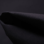Tissu piqué de coton stretch noir pour vêtements