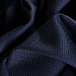 Denim blue stretch cotton piqué fabric | new tess