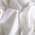 Optical white stretch cotton piqué fabric | new tess