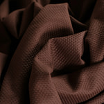 Cocoa brown stretch cotton piqué fabric | new tess