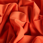 Tangerine orange stretch cotton piqué fabric | new tess