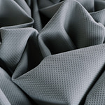 Aluminium silver stretch cotton piqué fabric | new tess