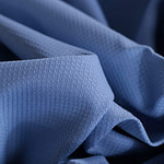 Light blue stretch cotton piqué fabric | new tess