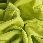 Acid green stretch cotton piqué fabric | new tess