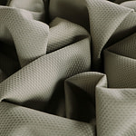Stone green stretch cotton piqué fabric | new tess