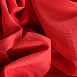 Coral orange stretch cotton piqué fabric | new tess