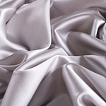 Tissu Couture Satin stretch Argent perlé en Soie, Stretch
