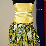 Sun yellow pure silk shantung satin fabric | new tess
