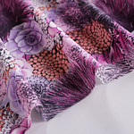 Floral pink silk crepe de chine fabric | new tess