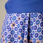 Viscose muslin fabric printed in a tie pattern in shades of lilac | new tess