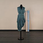 Printed viscose muslin fabric in shades of turquoise | new tess