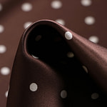 Brown micro polka dot silk satin fabric | new tess