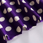Purple polka dot silk satin fabric | new tess