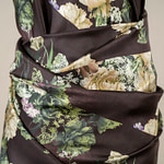 Tessuto Twill Peonie ST000788 per Abbigliamento