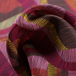 Optical geometric silk crepe de chine fabric | new tess