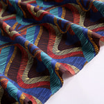 Optical geometric pattern pure silk crepe de chine fabric | new tess