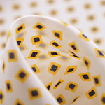 Small geometric pattern pure silk crepe de chine fabric | new tess