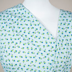 Light blue liberty flowers cotton poplin fabric | new tess