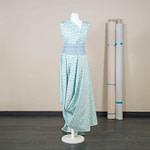 Light blue liberty flowers cotton poplin fabric | new tess