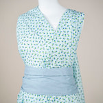 Light blue liberty flowers cotton poplin fabric | new tess