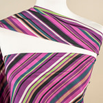 Striped silk crepe de chine fabric | new tess
