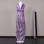 Purple velvet devoré fabric | new tess