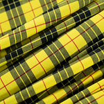 Yellow tartan fabric in pure wool | new tess