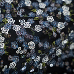 Floral embroidered and sequined tulle fabric | new tess