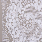 White embroidered lace fabric | new tess