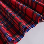 Red and blue tartan fabric in pure wool | new tess