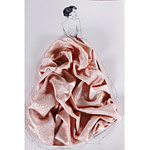 Cotton and silk jacquard fabric with apricot-pink floral pattern | new tess