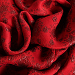 Lacquer-red, cloqué lurex jacquard fabric | new tess